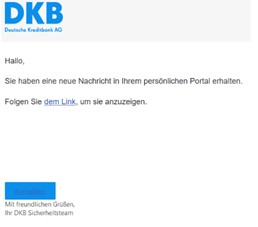 DKB Phishing Warnung 2024 E-Mail