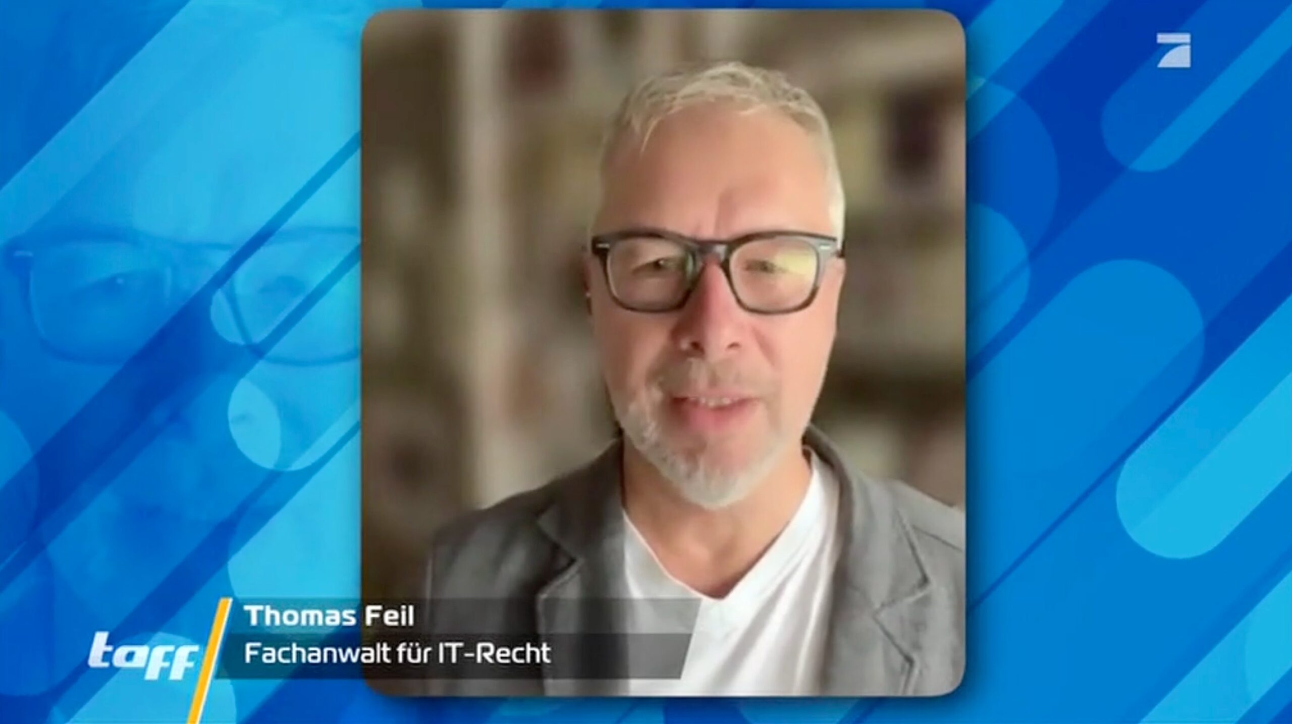 Rechtsanwalt Thomas Feil bei taff / ProSieben & Sat.1